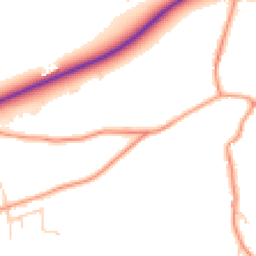 Daytime road noise heatmap for RH3 7LL