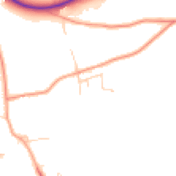 Daytime road noise heatmap for RH3 7LU