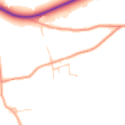 Daytime road noise heatmap for RH3 7LX