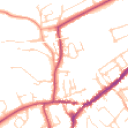 Daytime road noise heatmap for RH4 1AJ