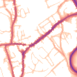 Daytime road noise heatmap for RH4 1AL