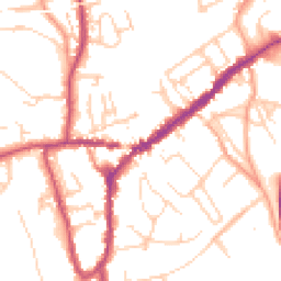 Daytime road noise heatmap for RH4 1AR