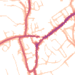 Daytime road noise heatmap for RH4 1BL