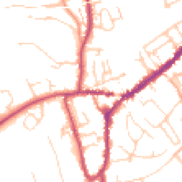 Daytime road noise heatmap for RH4 1BU