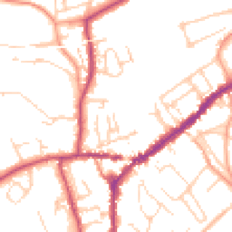 Daytime road noise heatmap for RH4 1BX
