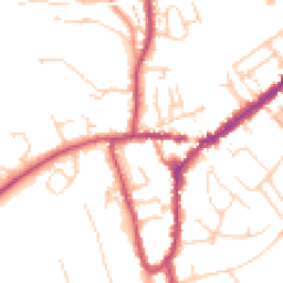 Daytime road noise heatmap for RH4 1BY