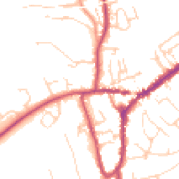 Daytime road noise heatmap for RH4 1DD