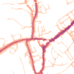 Daytime road noise heatmap for RH4 1DG