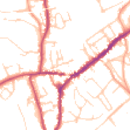 Daytime road noise heatmap for RH4 1DJ