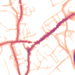Daytime road noise heatmap for RH4 1DP