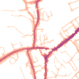 Daytime road noise heatmap for RH4 1DQ