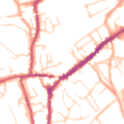 Daytime road noise heatmap for RH4 1DS