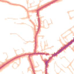 Daytime road noise heatmap for RH4 1EN