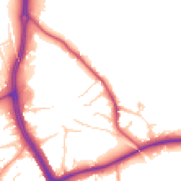 Daytime road noise heatmap for RH4 1PJ
