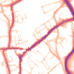 Daytime road noise heatmap for RH4 1TN