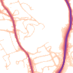 Daytime road noise heatmap for RH4 2AW
