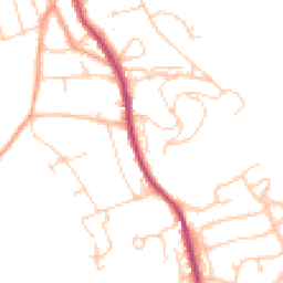 Daytime road noise heatmap for RH4 2BA
