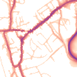 Daytime road noise heatmap for RH4 2EJ