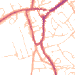 Daytime road noise heatmap for RH4 2EN