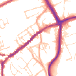Daytime road noise heatmap for RH4 2FQ