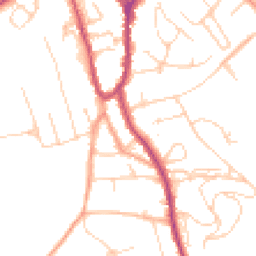 Daytime road noise heatmap for RH4 2JA