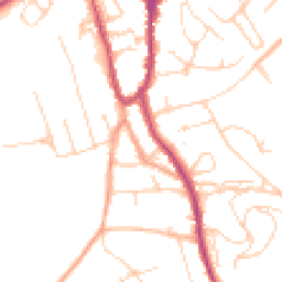 Daytime road noise heatmap for RH4 3AB