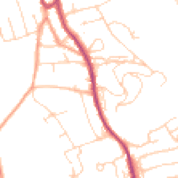 Daytime road noise heatmap for RH4 3EW