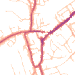 Daytime road noise heatmap for RH4 3HB