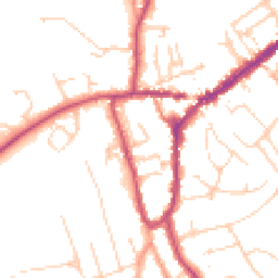 Daytime road noise heatmap for RH4 3HS
