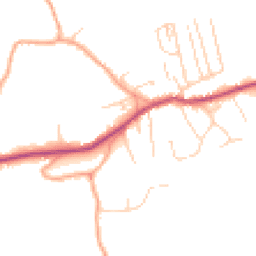 Daytime road noise heatmap for RH4 3NW