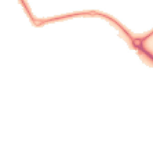 Night-time road noise heatmap for RH6 0AG