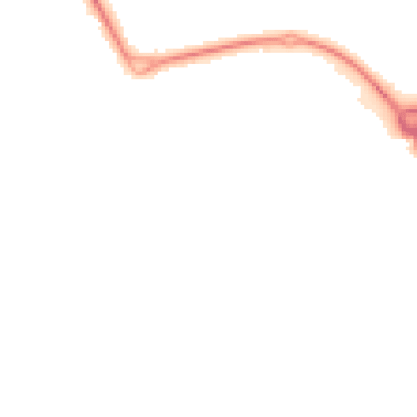Night-time road noise heatmap for RH6 0AN