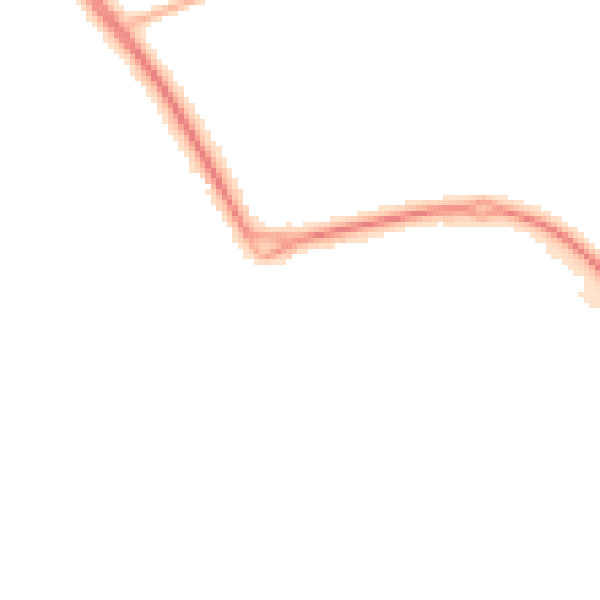 Night-time road noise heatmap for RH6 0AS