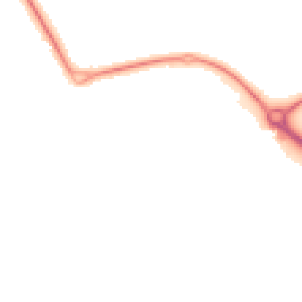 Night-time road noise heatmap for RH6 0AZ
