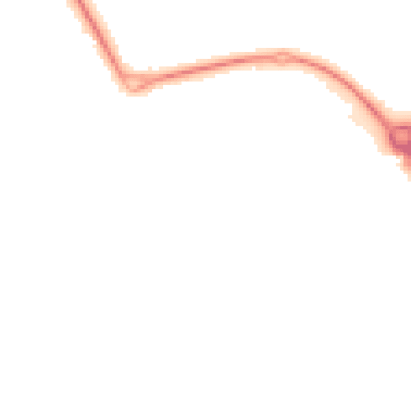 Night-time road noise heatmap for RH6 0GS