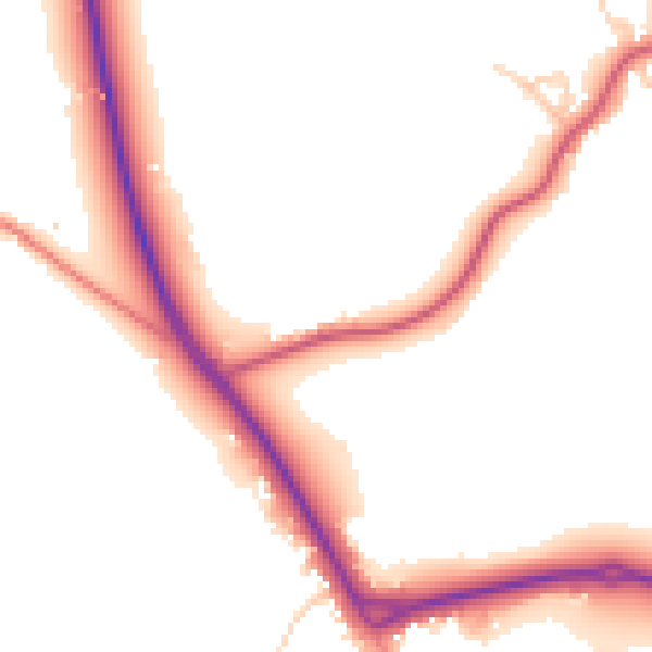 Daytime road noise heatmap for RH6 0HX