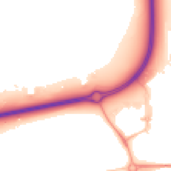 Daytime road noise heatmap for RH6 0LP
