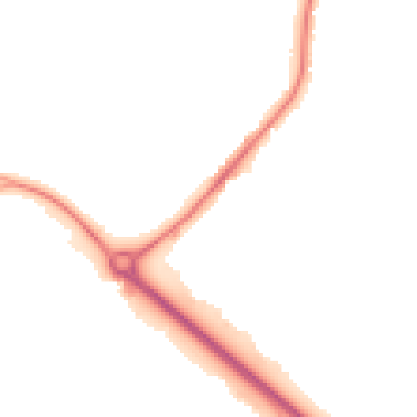 Night-time road noise heatmap for RH6 7EE