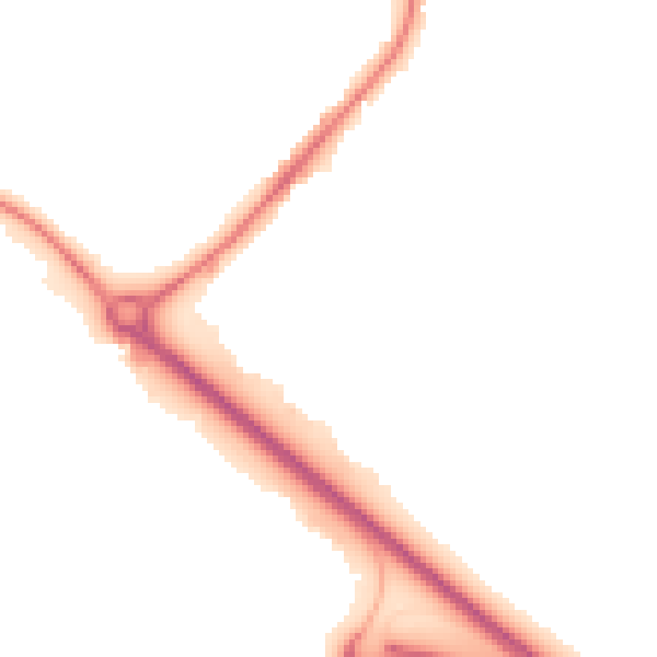 Night-time road noise heatmap for RH6 7EP