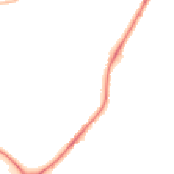 Night-time road noise heatmap for RH6 8AJ