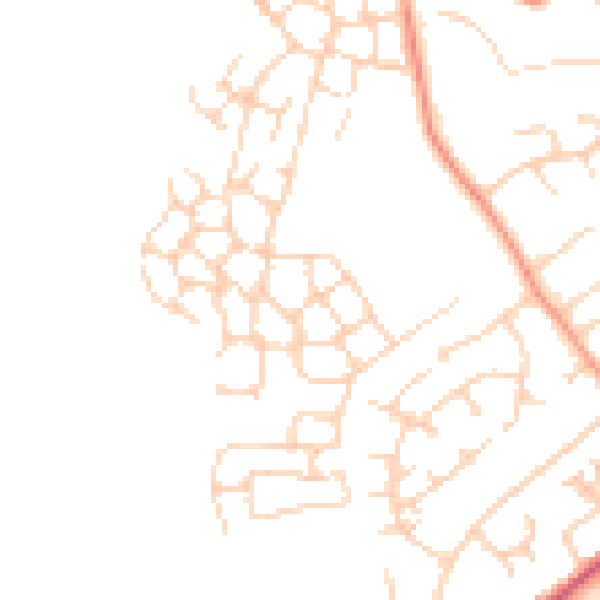 Daytime road noise heatmap for RH6 8GH