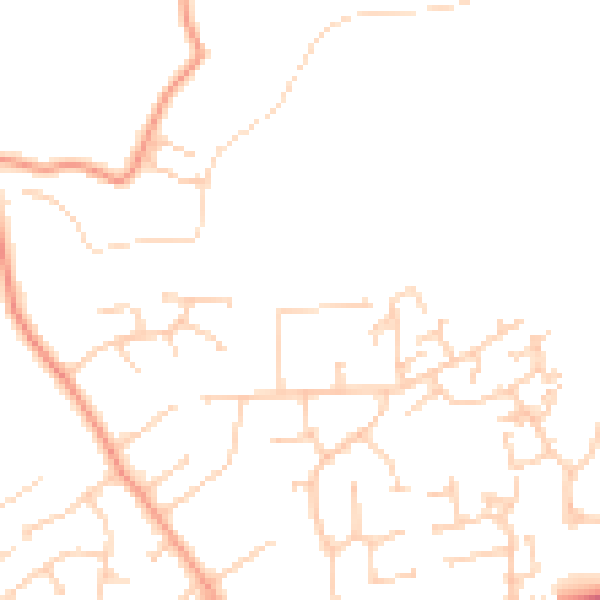 Daytime road noise heatmap for RH6 8HS