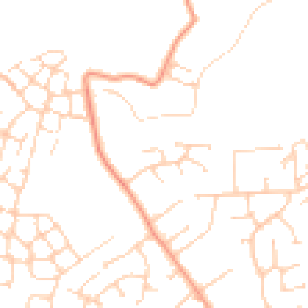 Daytime road noise heatmap for RH6 8LE
