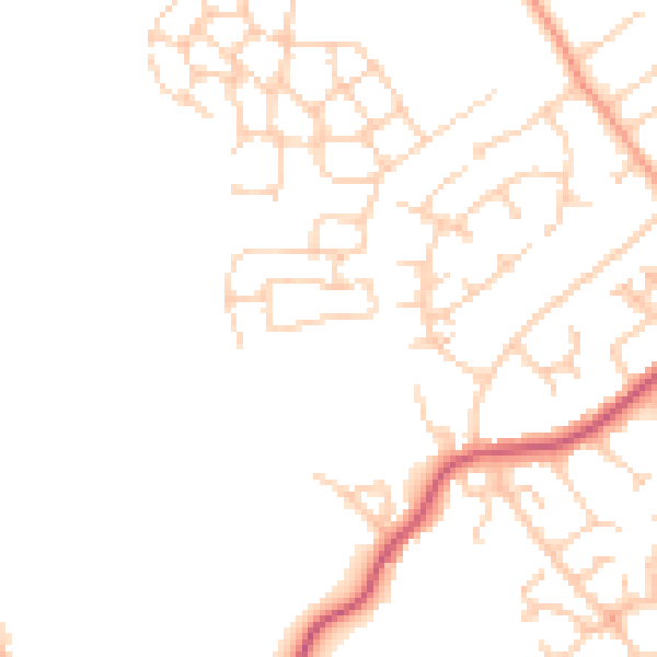 Daytime road noise heatmap for RH6 8PL