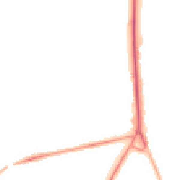 Night-time road noise heatmap for RH6 8QS
