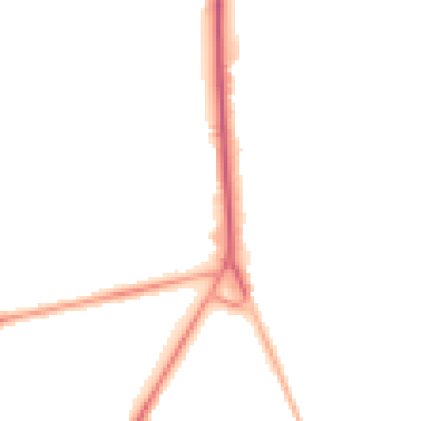Night-time road noise heatmap for RH6 8QX