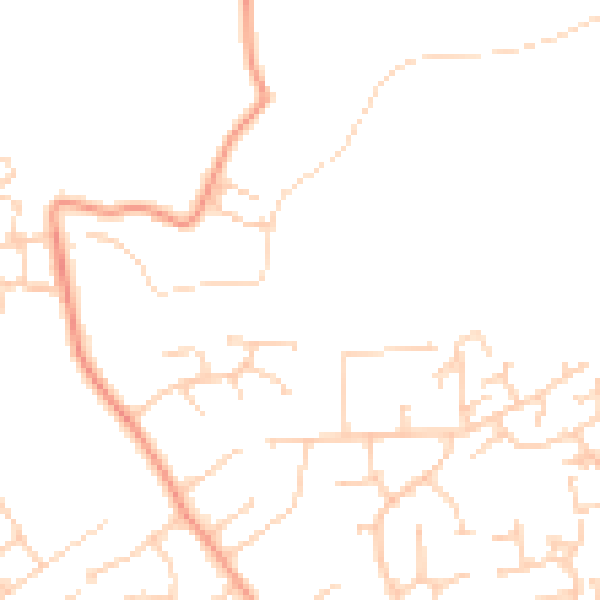 Daytime road noise heatmap for RH6 8TW