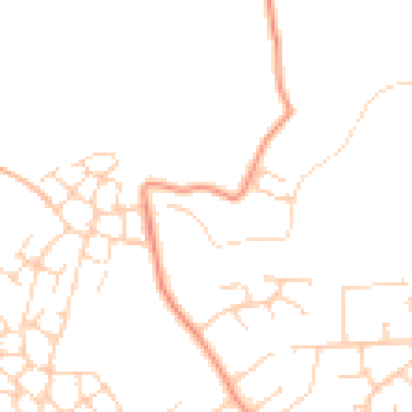 Daytime road noise heatmap for RH6 8UB