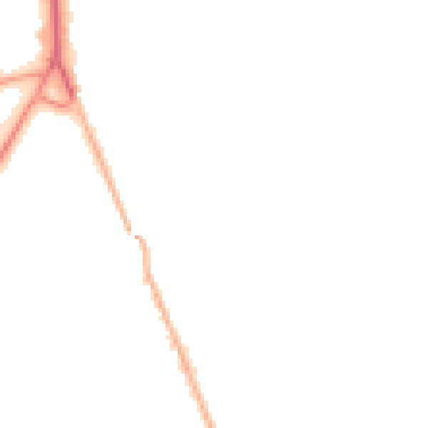 Night-time road noise heatmap for RH6 9DY