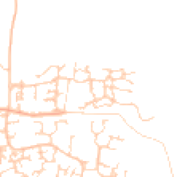 Daytime road noise heatmap for RH6 9FD
